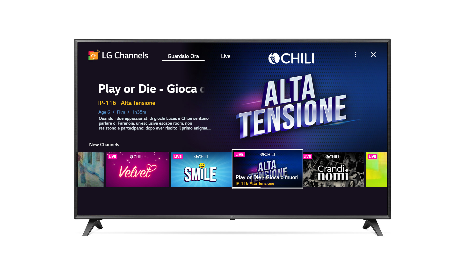CHLI channels on LG T